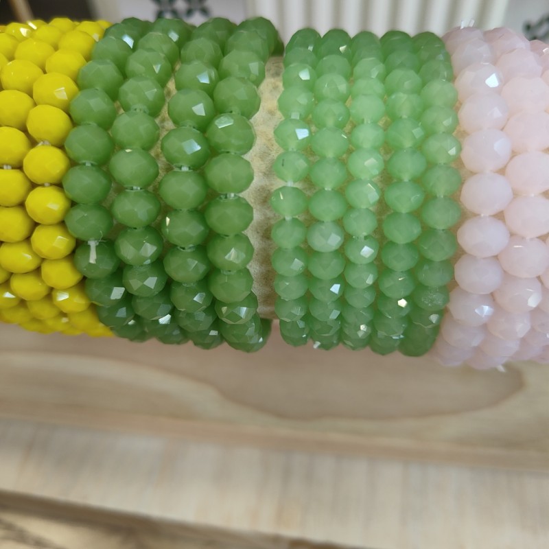 Pack pulseras cristal verde